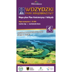 Wdzydzki Park Krajobrazowy - mapa plus plan Kościerzyny - WERSJA LAMINOWANA